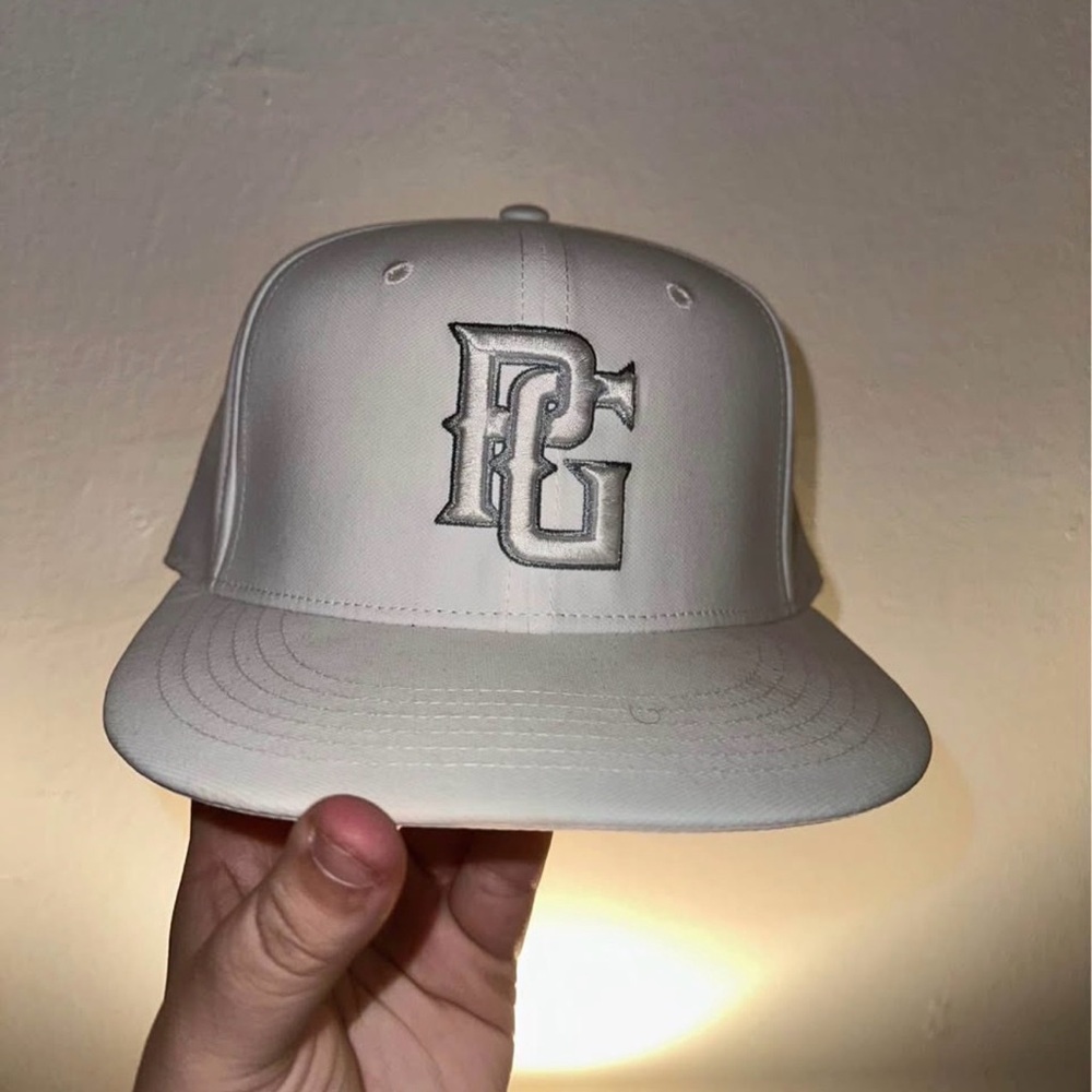 White Cap with Embroidered Logo